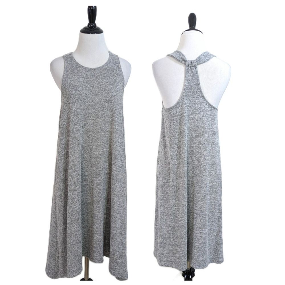 Gap Loose Fit Stretchy T-Back Swing Shift Dress - Size XS Womens - Marled Grey